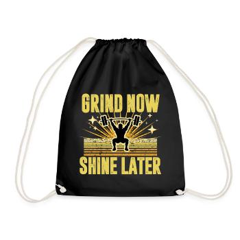 Motivation Fitness Barre-Squat Design - Drawstring Bag - black - Front