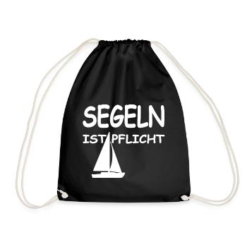 Segeln  - Turnbeutel - Schwarz - Vorne