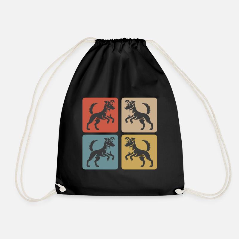 Jack Russell Terrier Design - Turnbeutel - Schwarz