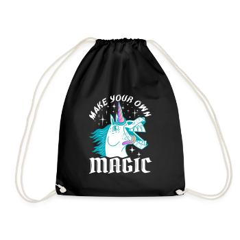 Créez votre propre magie - Crazy Unicorn Design - Sac de sport léger - noir - Devant