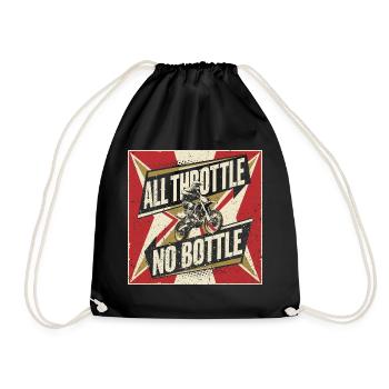 For motocross fans: Only speed counts - Drawstring Bag - black - Front