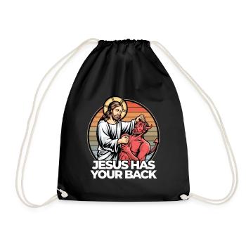 Jésus vous soutient comme une source d’inspiration - Sac de sport léger - noir - Devant