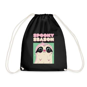 Spooky Season - Paresseux vampire mignon - Sac de sport léger - noir - Devant