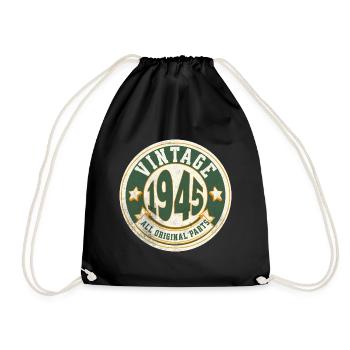 Design Vintage Année 1945 - Sac de sport léger - noir - Devant