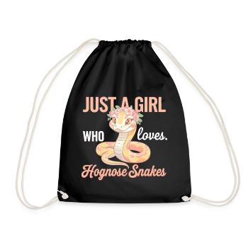 Juste une fille qui aime les serpents à nez plat - Sac de sport léger - noir - Devant
