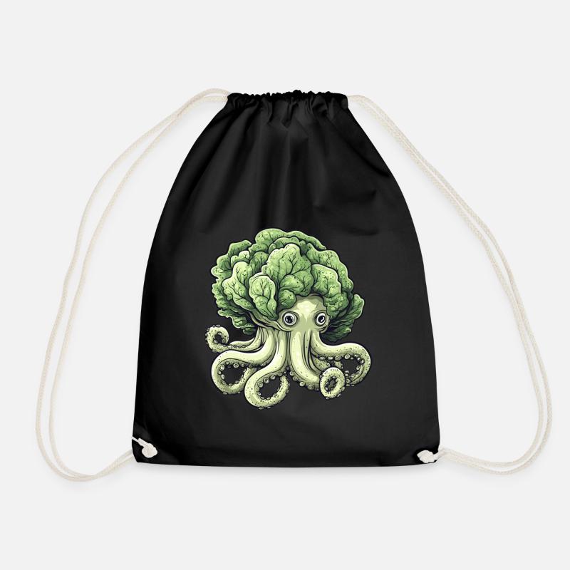 Oktopus Kohlkopf - Turnbeutel - Schwarz