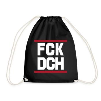 FCK DCH Fuck You Saying Quote - Drawstring Bag - black - Front