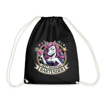 Barman Barmaid Licorne Cadeau drôle - Sac de sport léger - noir - Devant
