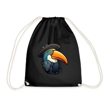 Toucan Oiseau de fête - Sac de sport léger - noir - Devant