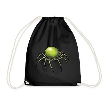 Spider pea spider pea cross - Drawstring Bag - black - Front
