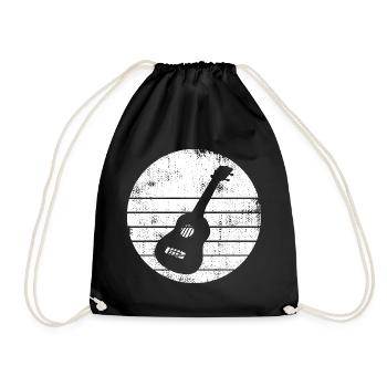 Ukulele Zeichnung - Turnbeutel - Schwarz - Vorne