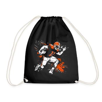 Footballer Street Art - Drawstring Bag - black - Front