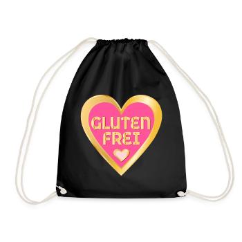 GLUTENFREI ZÖLIAKIE DÜNNDARM - Turnbeutel - Schwarz - Vorne