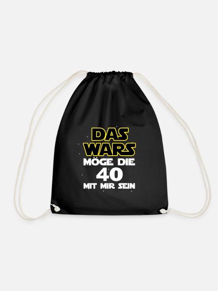 Das wars - Möge die 40 mit mir sein - Turnbeutel - Schwarz