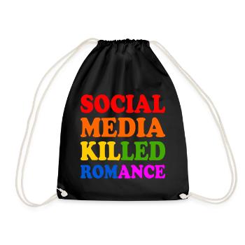 social media killed romance - Turnbeutel - Schwarz - Vorne
