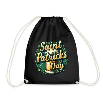 Saint Patrick`s Day Beer - Turnbeutel - Schwarz - Vorne