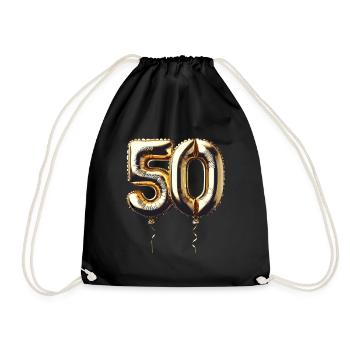 50 ans de ballon d’or feuille de ballon cadeau - Sac de sport léger - noir - Devant