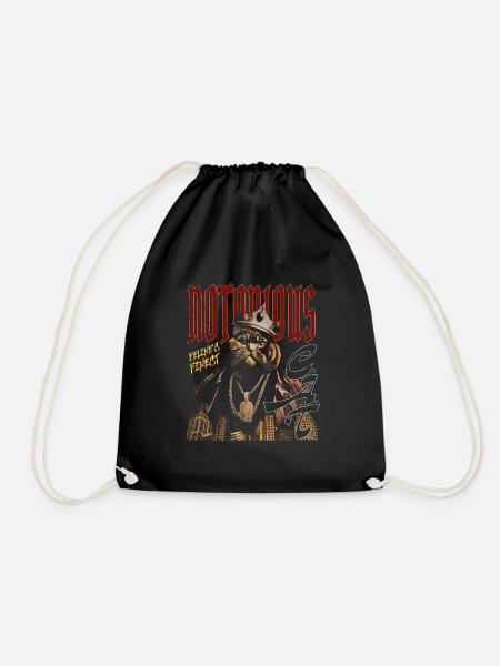 Notorious Cat – Hip-Hop Katze - Turnbeutel - Schwarz