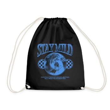 Stay Mild – Chill Vibes Only - Drawstring Bag - black - Front