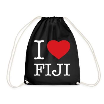 I LOVE FIJI - Drawstring Bag - black - Front