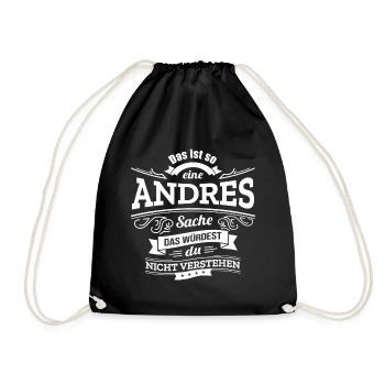 ANDRES, DER KATALYSATOR FÜR DEINEN ERFOLG - Turnbeutel - Schwarz - Vorne
