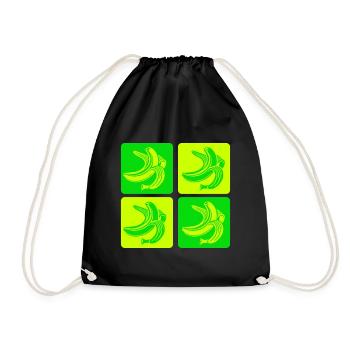 Abstract Bananas Pop Art Design - Drawstring Bag - black - Front