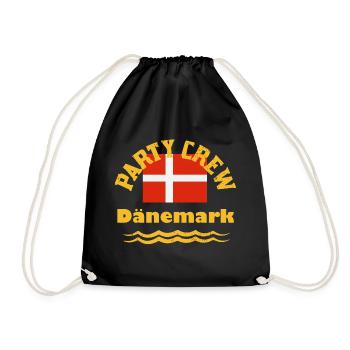 Dänemarkurlaub Party Crew Feiern Ferien Strand - Turnbeutel - Schwarz - Vorne