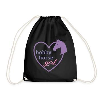 hobby horse girl - Turnbeutel - Schwarz - Vorne