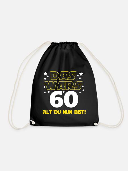 60. Geburtstag , 60 Alt du nun bist - Turnbeutel - Schwarz