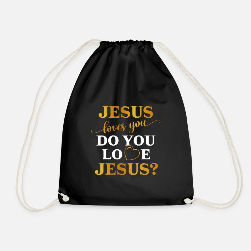 Jésus t’aime - Sac de sport léger - noir
