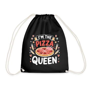 Je suis la reine de la pizza - Sac de sport léger - noir - Devant