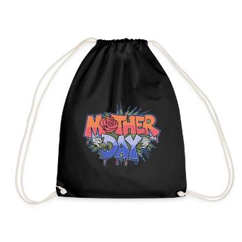 Graffiti Mother Day - Drawstring Bag - black - Front