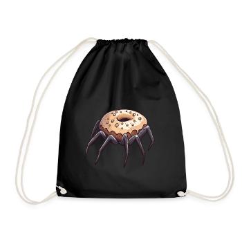 Donut araignée drôle motif créatif - Sac de sport léger - noir - Devant