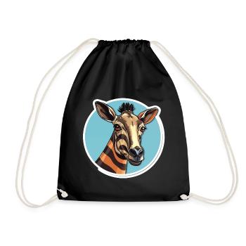 Tête D’okapi Motif Animalier Rare - Sac de sport léger - noir - Devant