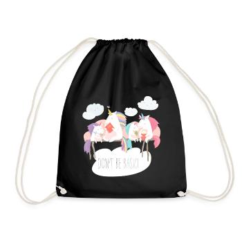Unicorn don't be basic statement - Drawstring Bag - black - Front