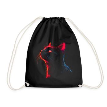 Cats Sketch 90s Look - Drawstring Bag - black - Front