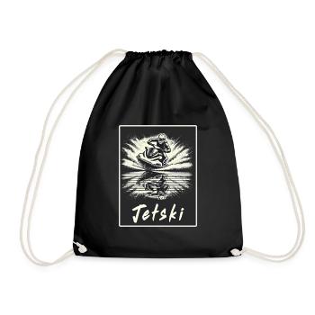 Jet Ski Vintage Style - Drawstring Bag - black - Front