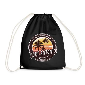 Port Antonio, Jamaïque – Île paradisiaque des Caraïbes - Sac de sport léger - noir - Devant