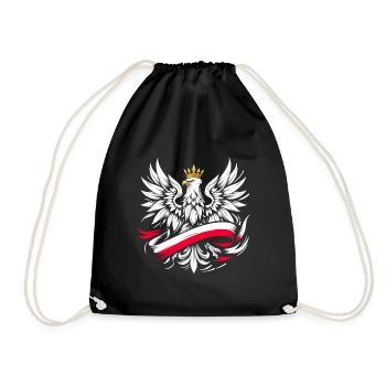 Poland Polska Eagle Flag Flag Gift - Drawstring Bag - black - Front