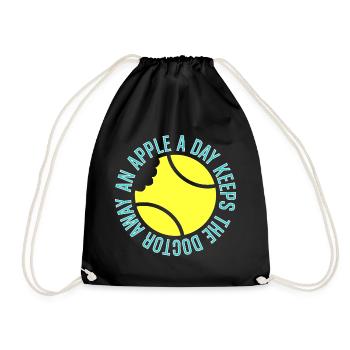 Le tennis est sain, sweat à capuche amusant pour le tennis - Sac de sport léger - noir - Devant
