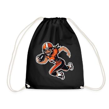 American Footballer Girls - Drawstring Bag - black - Front