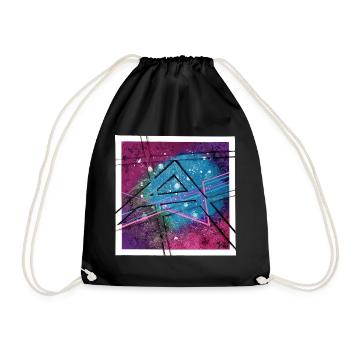 Abstract art - Drawstring Bag - black - Front