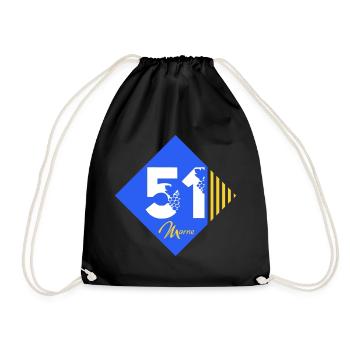 51 - Drawstring Bag - black - Front