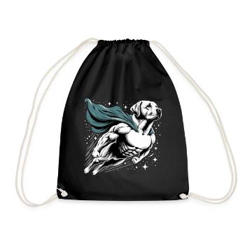 Super chien Labrador Retriever Labi Labbi Cadeau - Sac de sport léger - noir - Devant
