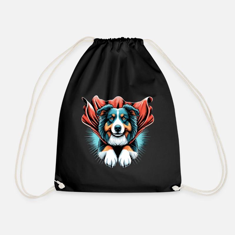 Super Hund Australian Shepherd Sheppie Geschenk - Turnbeutel - Schwarz