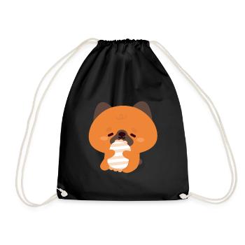 Sleepy German Shepherd - Drawstring Bag - black - Front
