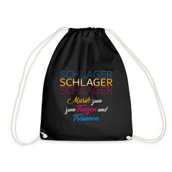 Schlager Music for dancing and dreaming - Drawstring Bag - black - Front
