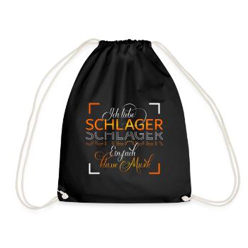 I love Schlager - Drawstring Bag - black - Front