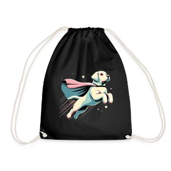 Super chien Labrador Retriever Labi Labbi Cadeau - Sac de sport léger - noir - Devant