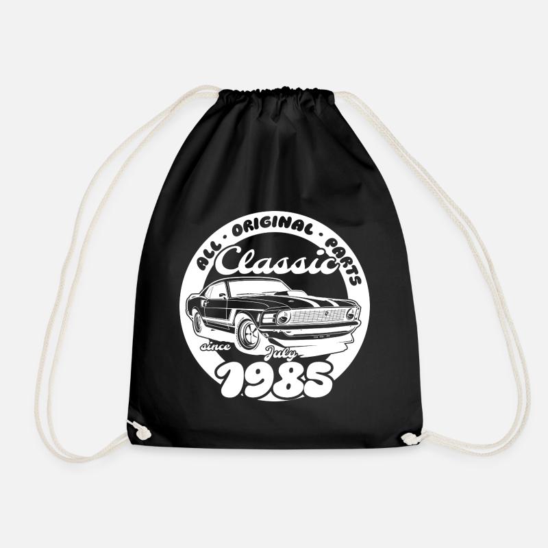 40. Geburtstag - Klassiker Musclecar 07/1985 - Turnbeutel - Schwarz